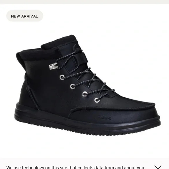 Hey Dude Black Bradley Classic Tumbled Men's Boots - Picture 3 of 7